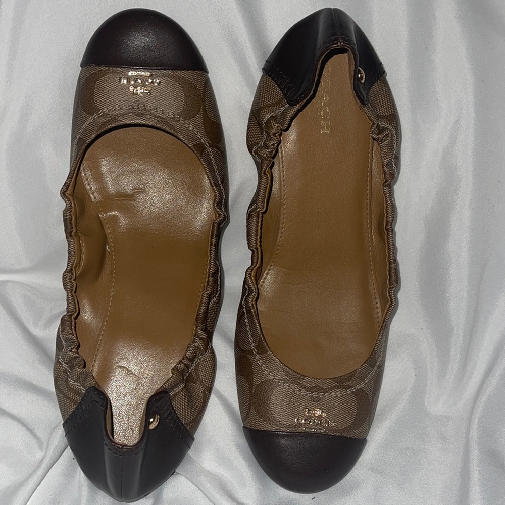 Coach flats size 9.5 brown